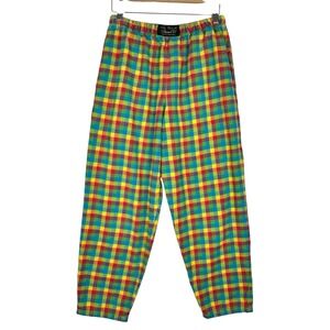 Vermont Flannel Co Plaid Lounge Pants Women XS Multicolor Made USA Cotton Pajama